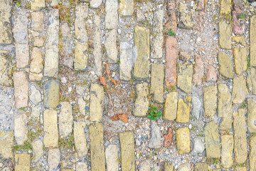 Background of old brick floor texture