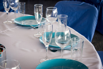 served table