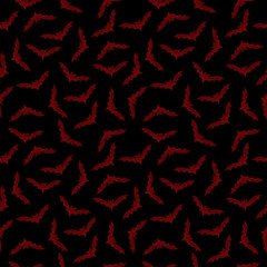 Seamless pattern with bats, background for halloween. 