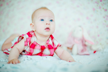 beautiful portrait of Incredible and charming small baby