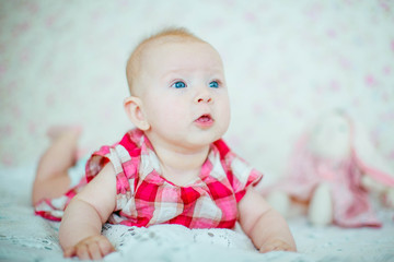 beautiful portrait of Incredible and charming small baby