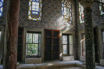 Fototapeta na wymiar Inside the harem of the Topkapi Palace