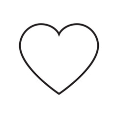 Heart outline icon vector