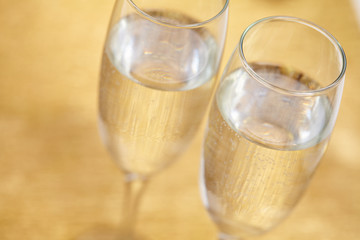 glasses of champagne