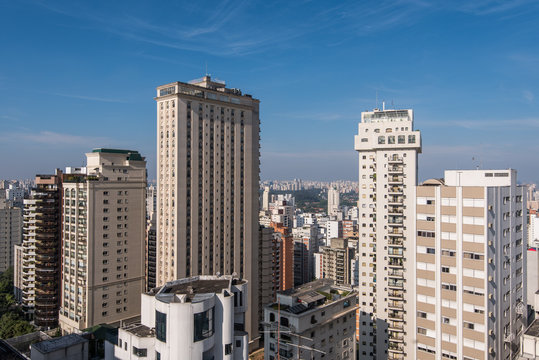 Endless view of buildings in Sao Paulo city