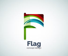 Vector flag logo template