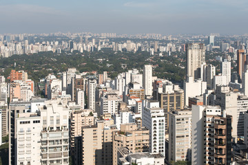 Fototapeta na wymiar Endless view of buildings in Sao Paulo city