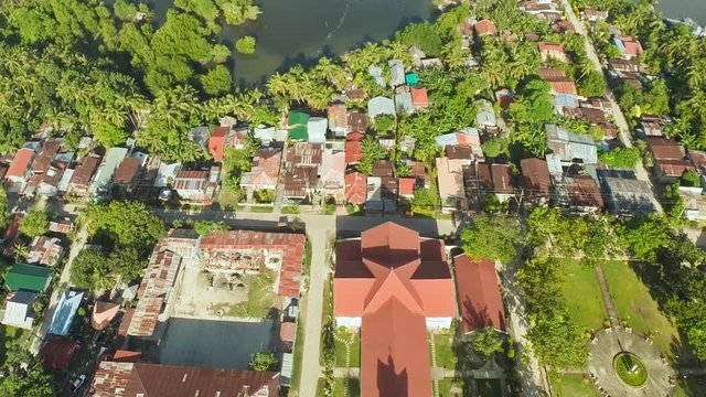 Aerial View Pablacio city. Anda. Bohol.
