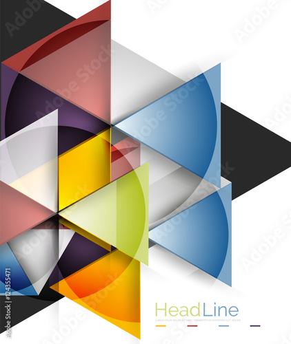 "Colorful triangles on white background" Stock image and royalty-free vector files on Fotolia
