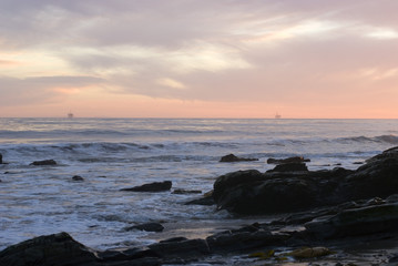 Refugio Beach oil Platforms