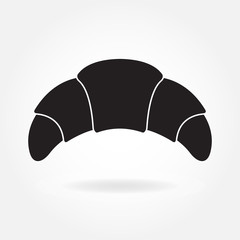 Croissant icon isolated on white background. Vector illustration.