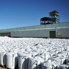 Industry of recycling plastic bottles