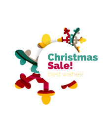 Christmas colorful geometric abstract background