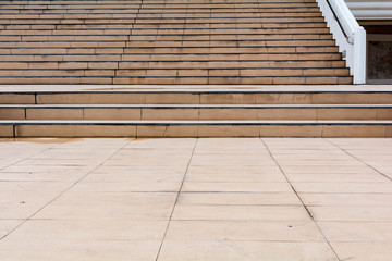 Up way stairs Cement brick wall