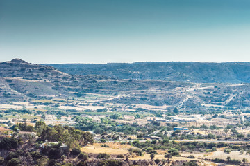 Красивая долина в горах, Кипр.