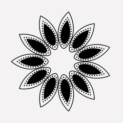 Flower icon. Floral garden nature and decoration theme. Isolated design. Vector illustration