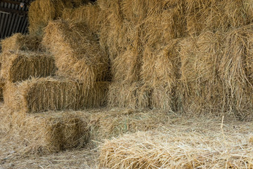 Straw - Countryside, Straw Hay in Barn.