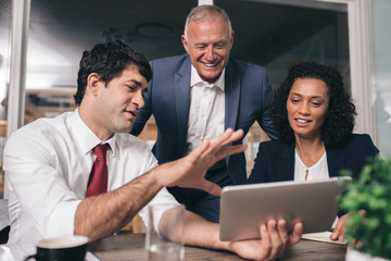 Discussing business and technology