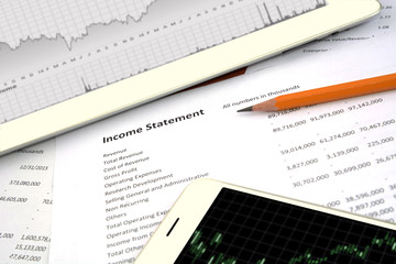 business balance, income statement