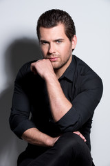 Fototapeta premium Fashion portrait of handsome man.