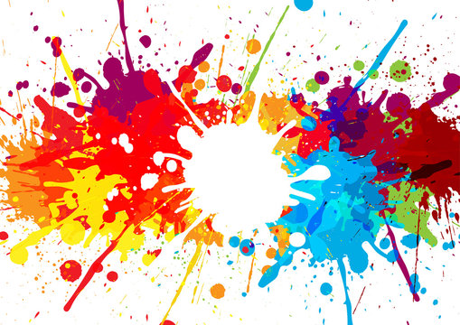 abstract splatter multi color background. illustration vector de