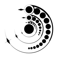alien crop circle, complex sacred geometry, stencil, vector