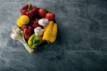 pepper bell and vegetables