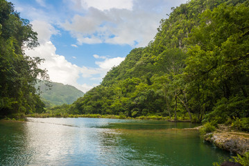 The waterfalls of Semuc Champey, Guatemala.