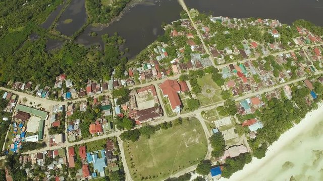 Aerial View Pablacio city. Anda. Bohol.
