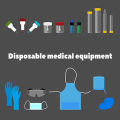 disposable medical equipment, tools and work clothes