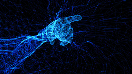 blue abstract light hi tech pixel internet technology