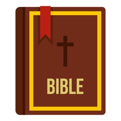 Obraz premium Bible book icon. Flat illustration of Bible vector icon for web design