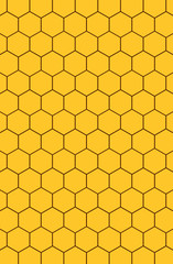 Abstract yellow hexagon