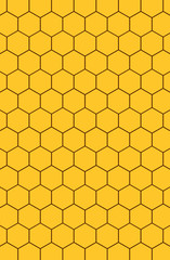 Abstract yellow hexagon