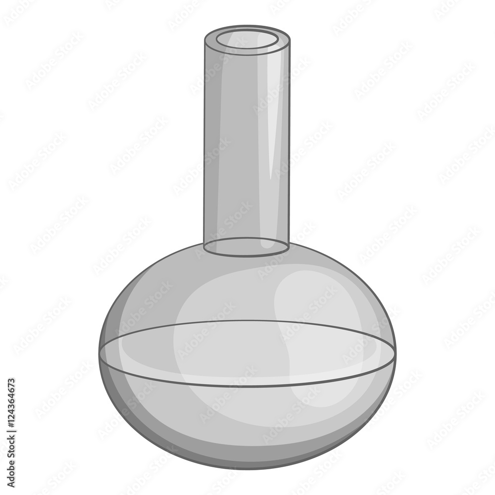 Poster laboratory flask icon. gray monochrome illustration of laboratory flask vector icon for web