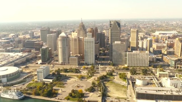 Aerial view of Detroit