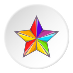 Star in colours of LGBT icon. Cartoon illustration of star in colours of LGBT vector icon for web