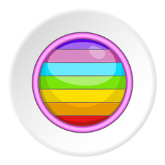 Circle in colours of LGBT icon. Cartoon illustration of circle in colours of LGBT vector icon for web