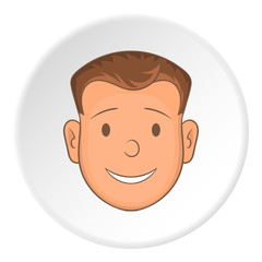 Fototapeta premium Male face icon. Cartoon illustration of male face vector icon for web