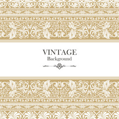 Vintage background, beautiful invitation, ornate page cover
