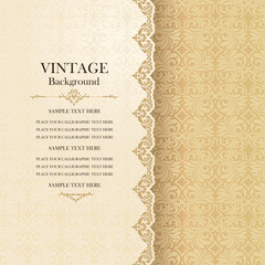 Vintage background, greeting card, invitation, lace for design