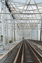 Fototapeta premium iron bridge and railway