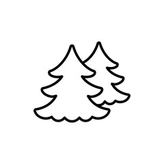 fir spruce pine tree wood christmas-tree xmas tree icon black th