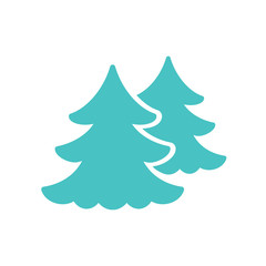 fir spruce pine tree wood christmas-tree xmas tree icon blue sim