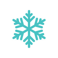 snowflake freeze winter blue white simple icon