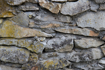 Fragment of a wall from a chipped stone