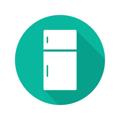 Fridge flat design long shadow icon