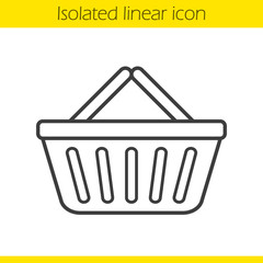 Supermarket basket linear icon