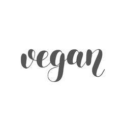 Vegan. Brush lettering illustration.