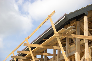 construction of wood frame residential building